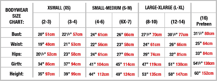 medium child size chart