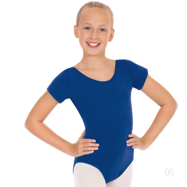 Eurotard Girls Microfiber Short Sleeve Leotard - Image 4