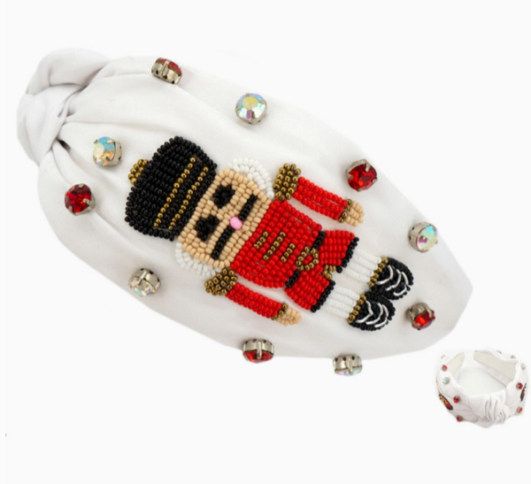 Nutcracker Jeweled Knotted Christmas Headband