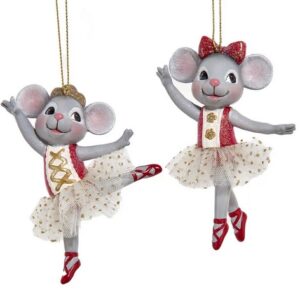 Red Mice Ballet Ornament