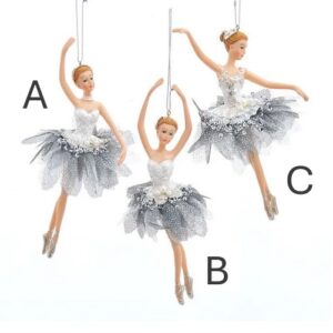 Silver Ballerina Ornament