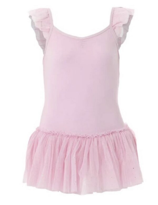 Danz N Motion Child Flutter Sleeve Glitter Dress - Image 3