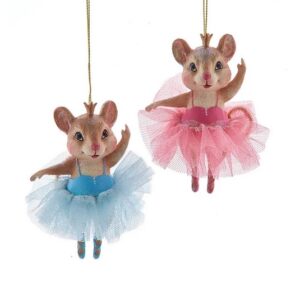 Pink & Blue Mice Ornament
