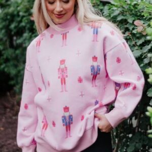 Pink Nutcracker All Over Sweatshirt - Adult