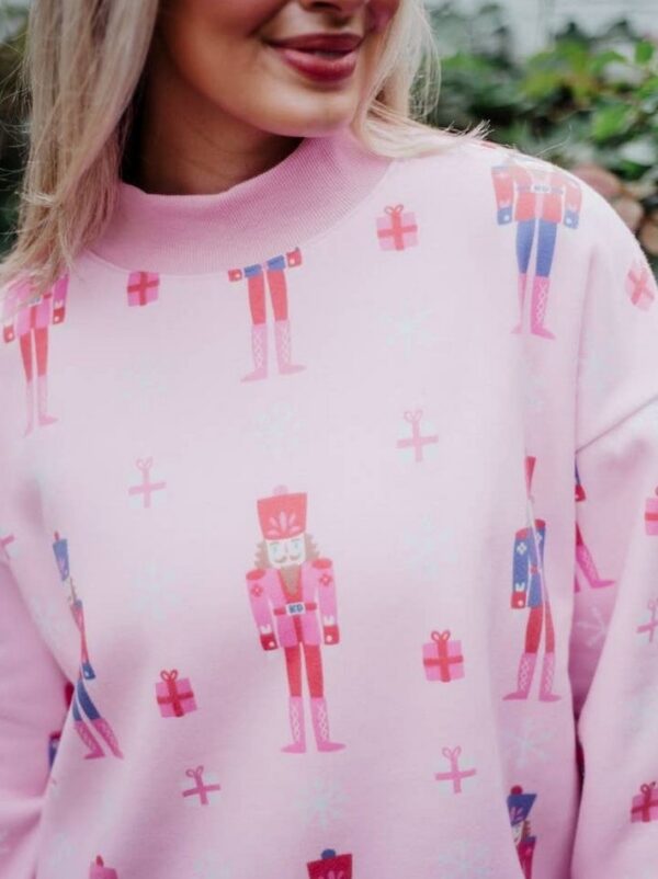 Pink Nutcracker All Over Sweatshirt - Adult - Image 2